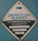 USED: Patterson Kelley Cross Flow Blender, 75 cubic feet, carbon steel. 105# cubic foot max material density. (2) 18