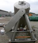Used Patterson Kelly Twin Shell Liquid Solids Blender, 40 Cubic Feet Capacity, 304 Stainless Steel. Maximum material density 65 pounds per cubic foot. (2) 17-1/2