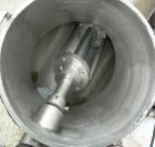USED: Patterson Kelley twin shell liquid solids blender, 16 quart capacity (.52 cubic feet), 304 stainless steel. Max material density approximately 325 pounds per cubic foot. (2) 9