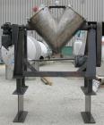 Used: Stainless Steel Patterson Kelley twin shell dry blender, 5 cubic foot capacity