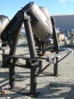 USED: Patterson Kelley Twin Shell Blender, 10 cubic foot capacity, 304 stainless steel.Max material density approximately 70 pounds per cubic foot.(2) 18