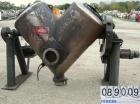USED: Patterson Kelley twin shell blender, 20 cubic foot capacity, 304 stainless steel. Max material density 105 pounds per cubic foot. (2) 18