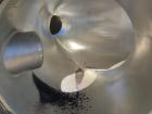 USED: Patterson Kelley twin shell dry blender, 5 cubic foot capacity, 304 stainless steel. Max material density 150 pounds per cubic foot. (2) 19