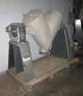 Used-Patterson 10 Cubic Foot Twin Shell V-Blender rated for 65 lbs per cubic foot, stainless steel contact parts.  Painted f...