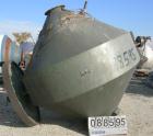 USED: Patterson Industries double cone Thoroblender, 164 cubic foot working capacity, 234 total, carbon steel. Approximate 96