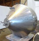 Used Paul O Abbe Double Cone Blender, Model 84RCB, 114 Cubic Feet Working Capacity, 304 Stainless Steel. 6'6
