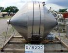 Used Paul O Abbe Double Cone Blender, Model 84RCB, 114 Cubic Feet Working Capacity, 304 Stainless Steel. 6'6