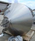 Used Paul O Abbe Double Cone Blender, Model 84RCB, 114 Cubic Feet Working Capacity, 304 Stainless Steel. 6'6