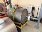 Unused Paul O Abbe Model BM-223 all-stainless-steel ball mill featuring a 2° tapered cylinder for full discharge and a split, hinged clamshell dry discharge housing. The cylinder measures 40 inches i...