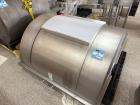 Unused Paul O Abbe Model BM-223 all-stainless-steel ball mill featuring a 2° tapered cylinder for full discharge and a split, hinged clamshell dry discharge housing. The cylinder measures 40 inches i...