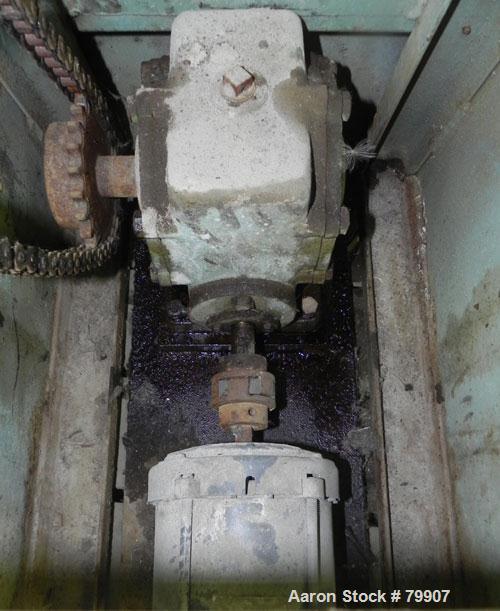 Used Alsteele Double Drum Tumbler, Carbon Steel. Can accept drums approximately 20" diameter x 36" tall. Driven by a 3/4 HP, 3/60/230/460 Volt, 1725 RPM XP motor thru reducer. Includes start/stop con...