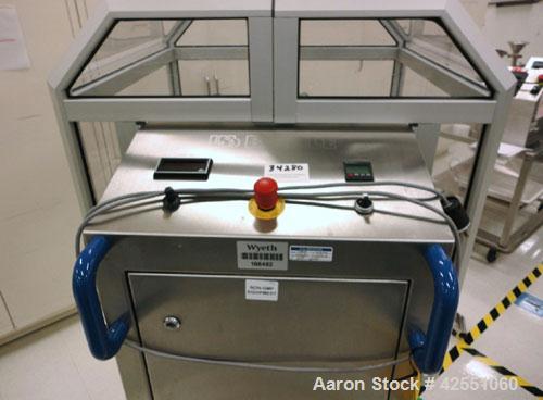Used LB Bohle Bin Blender, Model LM 40-S, Stainless Steel. (1) Approximate 10 liter bin, 40 kg max load capacity, variable speed, 5-50 rpm, 230 volt. Built 2004.
