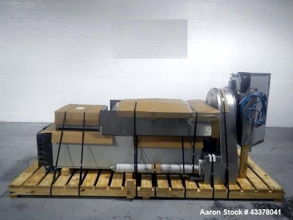 Used LB Bohle bin blender, model PM2000, stainless steel construction, post mounted design, 1500 kg capacity, designed to handle up to 2000 liter bins, 460 volt with operator interface control panel,...