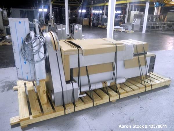 Used LB Bohle bin blender, model PM2000, stainless steel construction, post mounted design, 1500 kg capacity, designed to handle up to 2000 liter bins, 460 volt with operator interface control panel,...