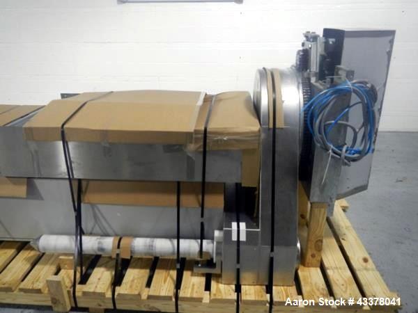 Used LB Bohle bin blender, model PM2000, stainless steel construction, post mounted design, 1500 kg capacity, designed to handle up to 2000 liter bins, 460 volt with operator interface control panel,...