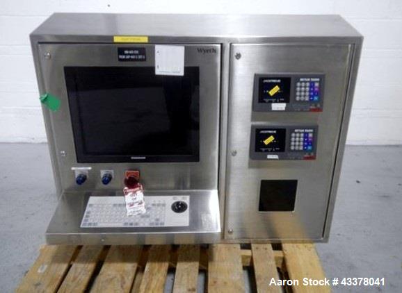 Used LB Bohle bin blender, model PM2000, stainless steel construction, post mounted design, 1500 kg capacity, designed to handle up to 2000 liter bins, 460 volt with operator interface control panel,...