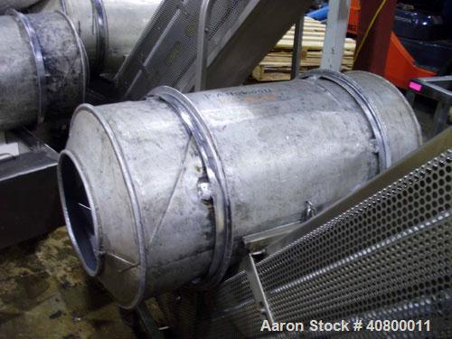 Used Heavy Duty Products Seasoning System, Consisting Of: (1) Acrison feeder, approximately 1 1/2" diameter x 42" long stainless steel tube and screw, includes controller. (1) Syntron vibratory feede...