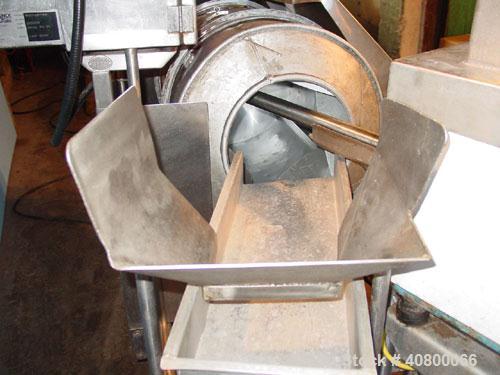 Used Heavy Duty Products Seasoning System, consisting of: (1) Acrison feeder, model 610, approximately 1 1/2" diameter x 42" long stainless steel tube and screw, includes controller. (1) Syntron vibr...