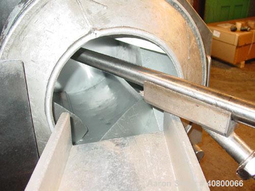 Used Heavy Duty Products Seasoning System, consisting of: (1) Acrison feeder, model 610, approximately 1 1/2" diameter x 42" long stainless steel tube and screw, includes controller. (1) Syntron vibr...