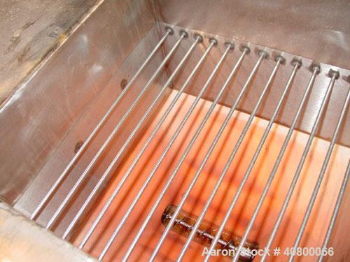 Used Heavy Duty Products Seasoning System, consisting of: (1) Acrison feeder, model 610, approximately 1 1/2" diameter x 42" long stainless steel tube and screw, includes controller. (1) Syntron vibr...