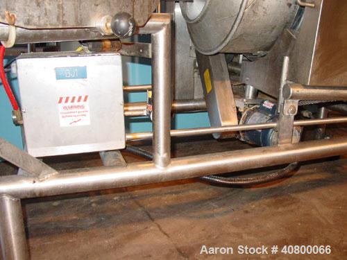 Used Heavy Duty Products Seasoning System, consisting of: (1) Acrison feeder, model 610, approximately 1 1/2" diameter x 42" long stainless steel tube and screw, includes controller. (1) Syntron vibr...