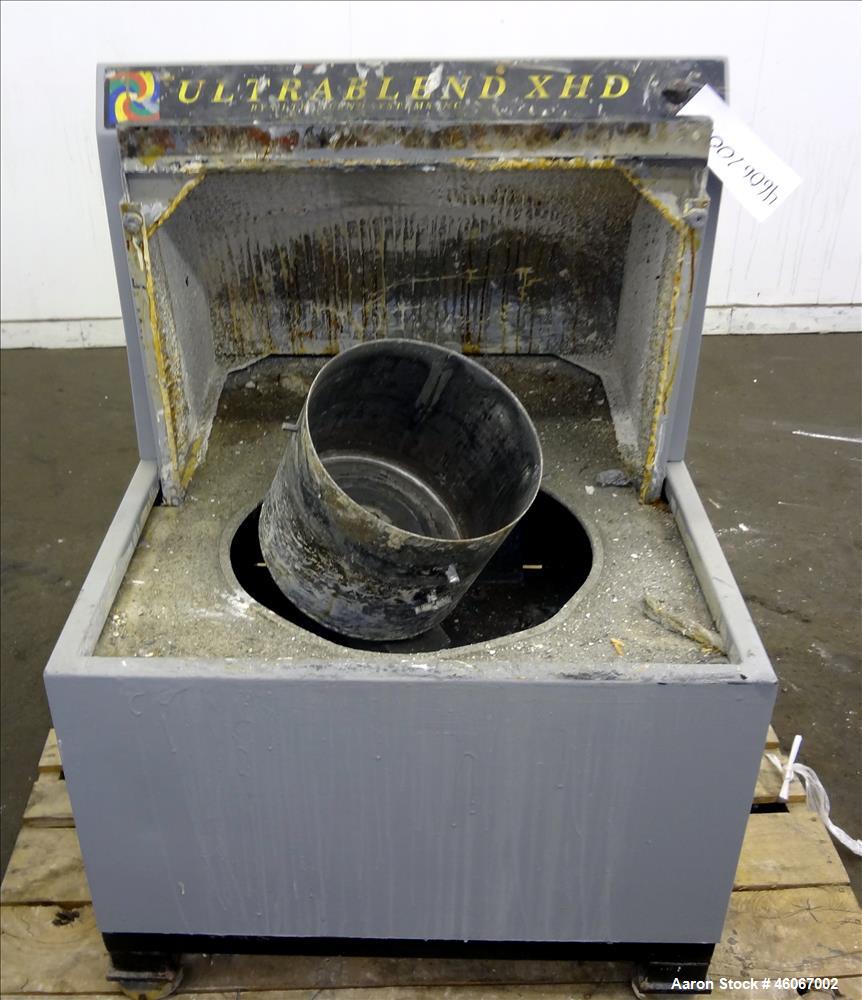 Used Hero Ultrablend XHD Paint Shaker. Load Capacity 125 pounds, 5 gallon capacity. Driven by an approximate 1/4hp, 1/60/115 volt, 1725 rpm motor.