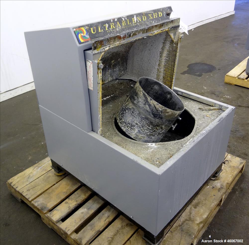 Used Hero Ultrablend XHD Paint Shaker. Load Capacity 125 pounds, 5 gallon capacity. Driven by an approximate 1/4hp, 1/60/115 volt, 1725 rpm motor.