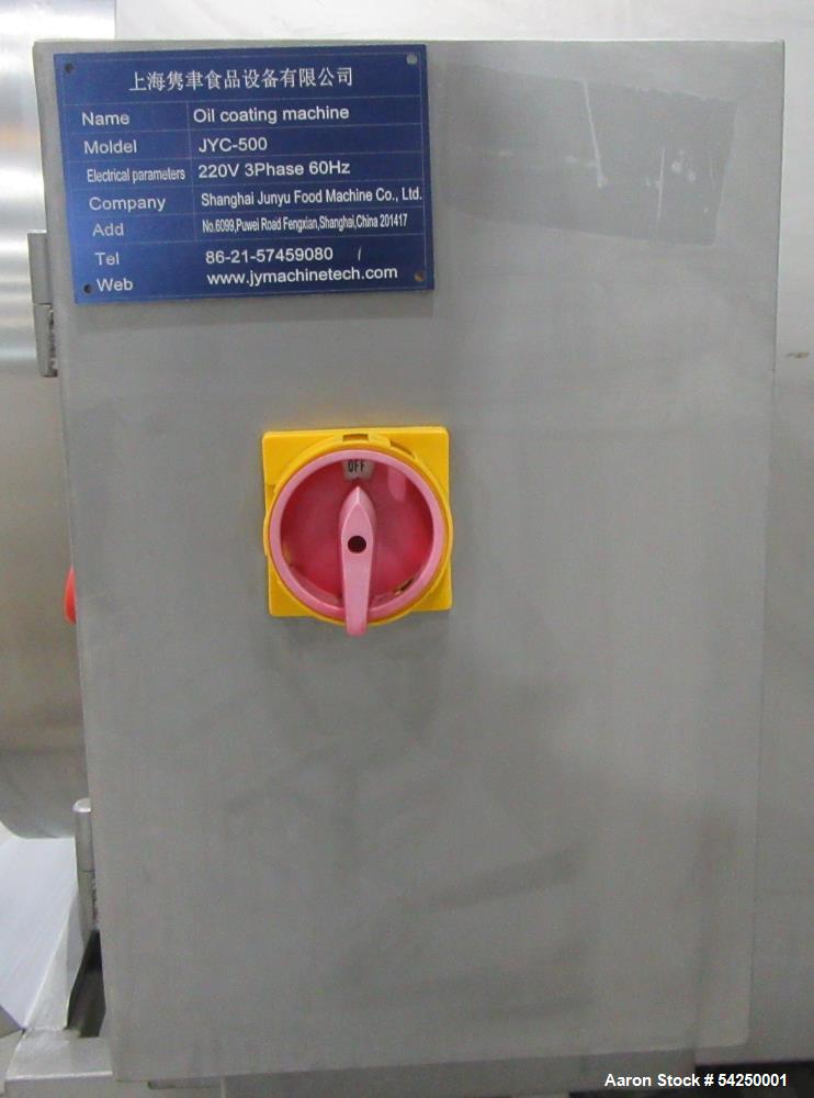 Used Shanghai Junyu JYC-500 Coating Drum for Sale – Stainless Steel, 1.5 HP Motor