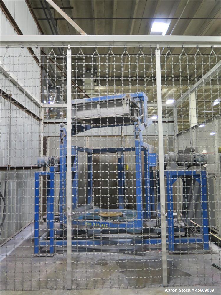 Used Metalcraft Tote Tumbler, Model 31753. Includes (9) Stainless Steel Totes, 55" Wide x 27.5" Straight Side x 42.5" Cone. 43.5" x 43.5" Square Top Opening. Approximate 16" Bottom Outlet. Driven by ...