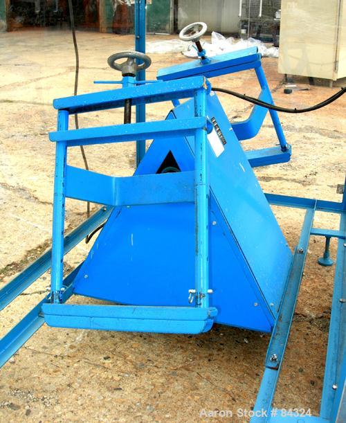 Used Morse Dual Can Tumbler, Model 2-305-1. Capacity (2) 8.5 gallon drums at 100 pounds per drum at 23 rpm. Minimum/maximum height 4-1/2" to 16-1/2", maximum diameter up to 12-1/2". Driven by a 1/4 h...