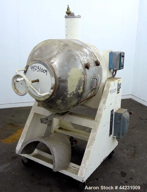 Used- Munson Machinery Mini Rotary Batch Mixer, Model MX-3-S/S, 3 Cubic Feet, 304 Stainless Steel. Maximum batch weight 350 ...