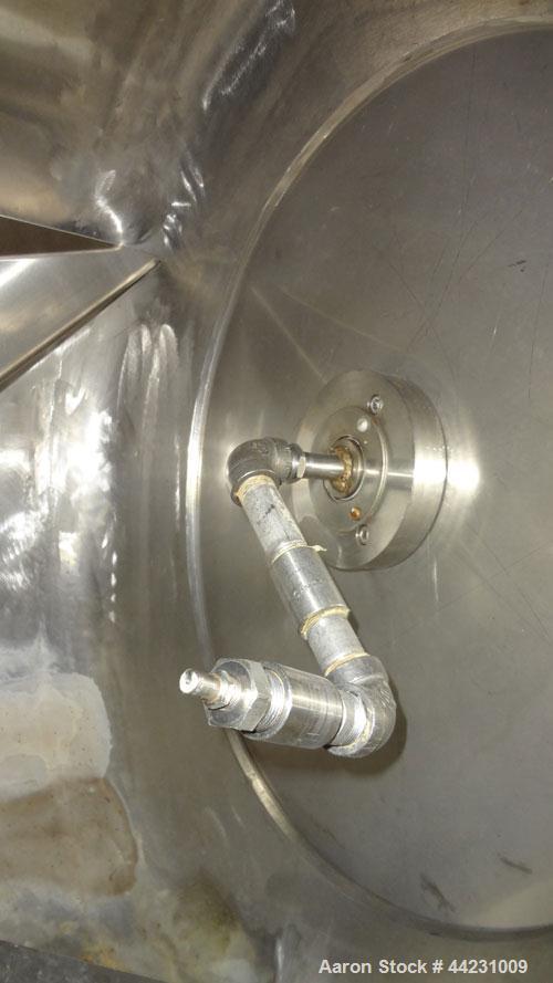 Used Munson Machinery Mini Rotary Batch Mixer, Model MX-3-S/S, 3 Cubic Feet, 304 Stainless Steel. Maximum batch weight 350 pounds. Approximate 30” diameter drum with flights, and (1) internal spray l...