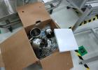 Used L.B. Bohle Bin Blender, Model LM40, Stainless Steel. (5) Stainless steel bins, approximate dimensions, (1) 8