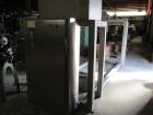 Used Custom Metalcraft Transtore Tote Bin Blender, Model 710321, stainless steel frame and tote rack, twin post mounted, serial #11109-BC.