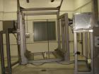 Used Custom Metalcraft Transtore Tote Bin Blender, Model 710395, stainless steel frame and bin rack, twin post mounted, serial #13741-BC.