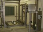 Used Custom Metalcraft Transtore Tote Bin Blender, Model 710395, stainless steel frame and bin rack, twin post mounted, serial #13741-BC.