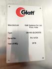 Used Glatt Stainless Steel Column Bin Blender, Model CM 400, Serial# PN 14724, Year 2016. With (1) 500Liter stainless bin, (1) 300 liter stainless bin, (1) 100 liter stainless bin & wall mounted HMI.