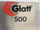 Used Glatt Stainless Steel Column Bin Blender, Model CM 400, Serial# PN 14724, Year 2016. With (1) 500Liter stainless bin, (1) 300 liter stainless bin, (1) 100 liter stainless bin & wall mounted HMI.