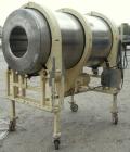 Used Horizontal Drum Tumbler, 316 stainless steel. Approximate 33