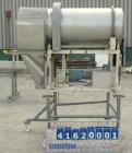 Used Horizontal Drum Tumbler, 316 Stainless Steel. Approximate 24