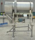 Used Horizontal Drum Tumbler, 316 Stainless Steel. Approximate 24