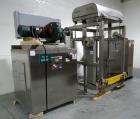 Used Tote Systems tote blender, 304 stainless steel construction, 79 cu ft(2500 liter) capacity, on stainless steel stands with 20 hp, 230/460 volt motor drive thru Sumitomo gear box with 76:1 gear b...