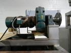Used Tote Systems tote blender, 304 stainless steel construction, 79 cu ft(2500 liter) capacity, on stainless steel stands with 20 hp, 230/460 volt motor drive thru Sumitomo gear box with 76:1 gear b...