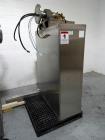 Used Tote Systems tote blender, 304 stainless steel construction, 79 cu ft(2500 liter) capacity, on stainless steel stands with 20 hp, 230/460 volt motor drive thru Sumitomo gear box with 76:1 gear b...