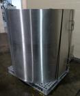 Used Tote Systems tote blender, 304 stainless steel construction, 79 cu ft(2500 liter) capacity, on stainless steel stands with 20 hp, 230/460 volt motor drive thru Sumitomo gear box with 76:1 gear b...