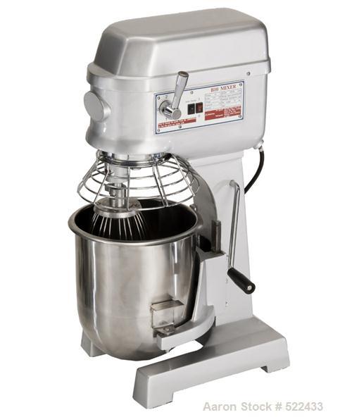 Unused-NEW: 10 quart all purpose dough mixer with bowl accessories. Heavy duty motor to meet demanding operations. Agitators are designed for long term use and heavy conditions. The bowl locks at the...