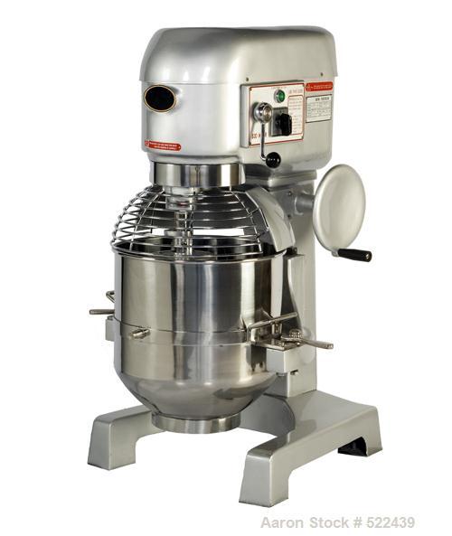 Unused-NEW: 30 Quart all purpose dough mixer with bowl accessories. Heavy duty motor to meet demanding operations. Agitators are designed for long term use and heavy conditions. The bowl locks at the...