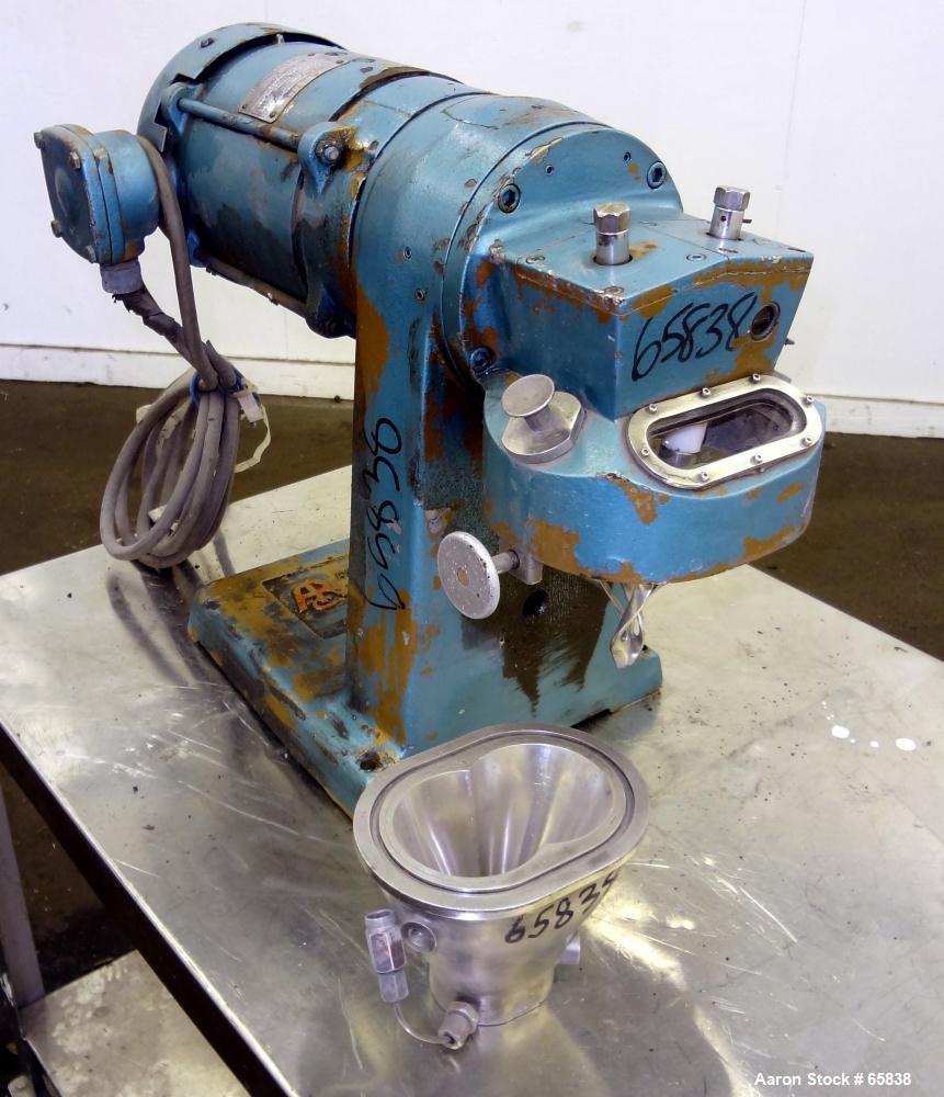 Used Stainless Steel Atlantic Research Helicone Lab Mixer, Model 2CV