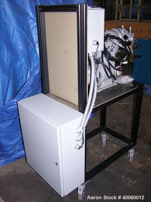 Used Design Intergrated Technologies Vertical Cone Mixer, Model 2CV, Stainless Steel. Mix capacity 15-150cc, internal rated 50 psi/fv at 450 degrees F, jacket rated 100 psi @ 450 degrees F. Reeves 1/...