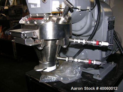 Used Design Intergrated Technologies Vertical Cone Mixer, Model 2CV, Stainless Steel. Mix capacity 15-150cc, internal rated 50 psi/fv at 450 degrees F, jacket rated 100 psi @ 450 degrees F. Reeves 1/...